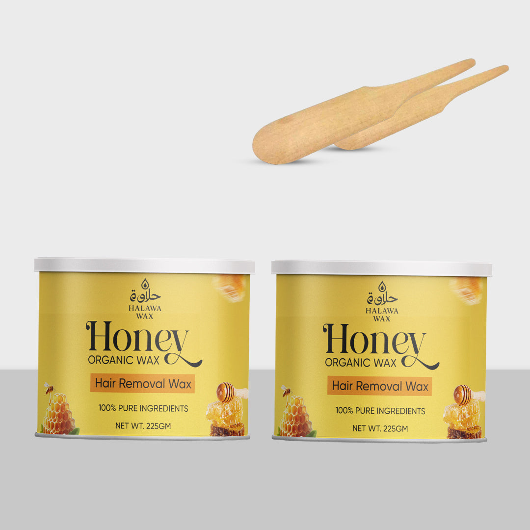 Honey Organic Wax (Spatula Free) 2 Bottle