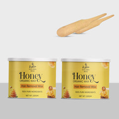 Honey Organic Wax (Spatula Free) 2 Bottle