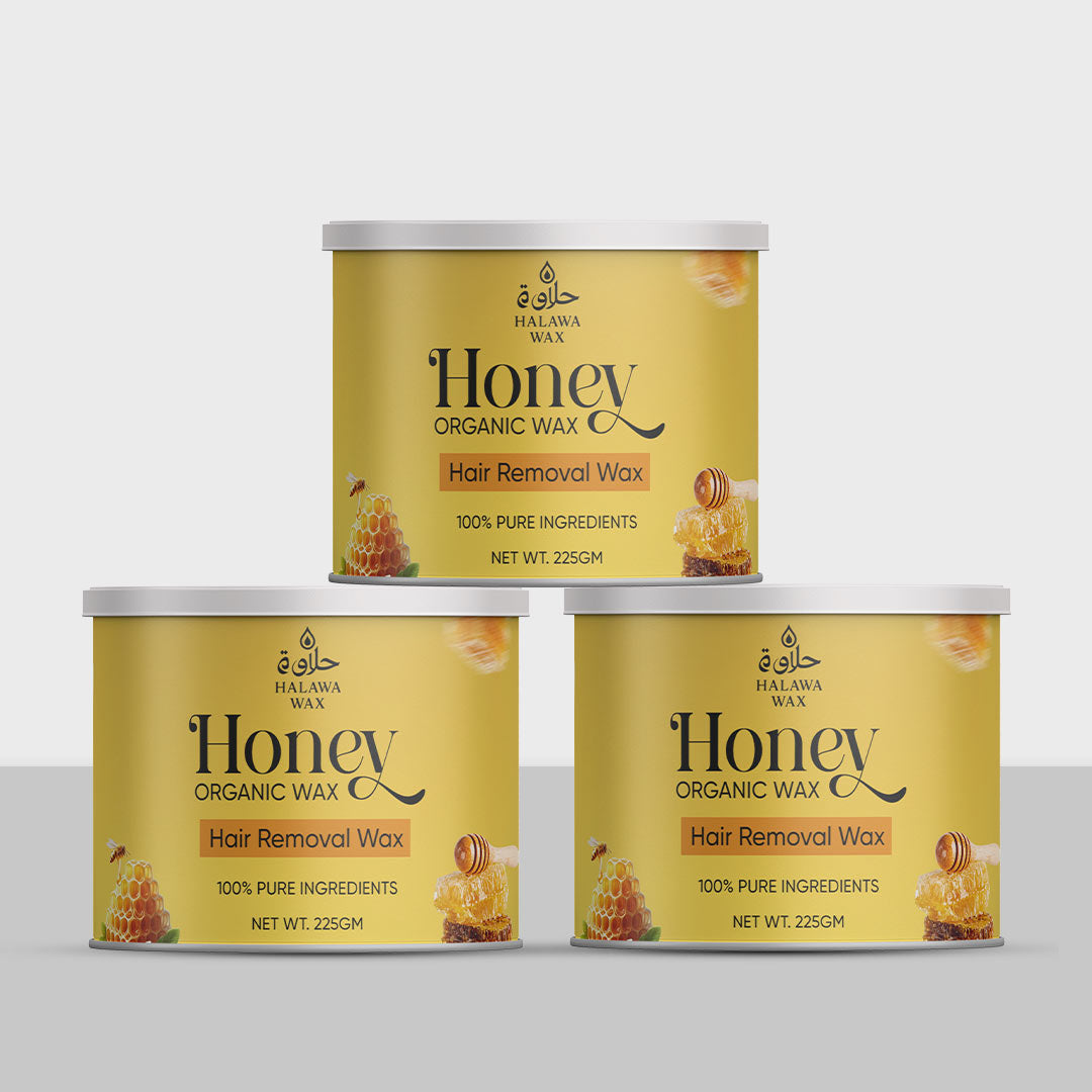 Honey Organic Wax (Spatula Free) 3 Bottle